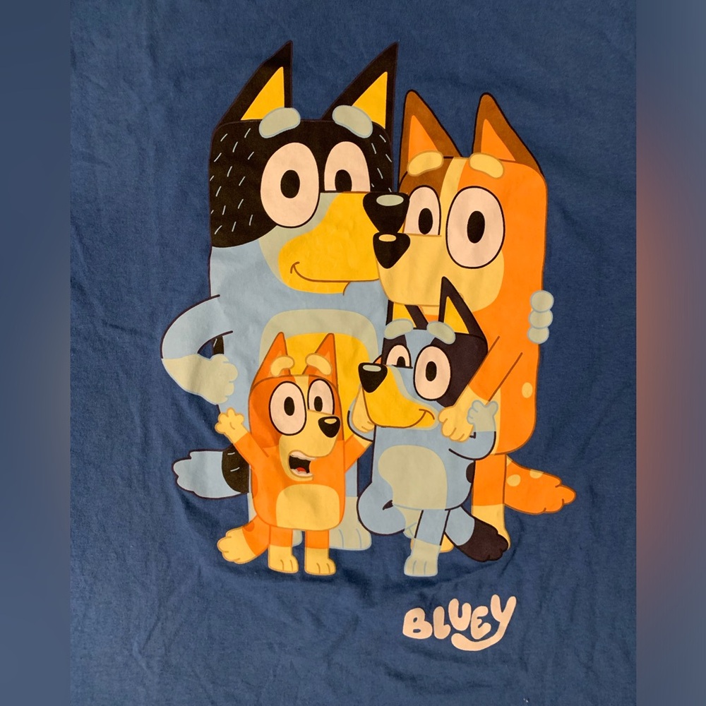 Bluey Kids T-Shirt - Blue and Orange
